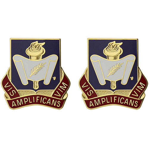 489th Civil Affairs Battalion Unit Crest (Vis Amplificans Vim) Army Unit Crests