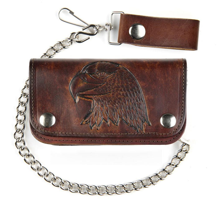 6" Antique Biker Wallet Eagle: Features:
12" Detachable Chain
I