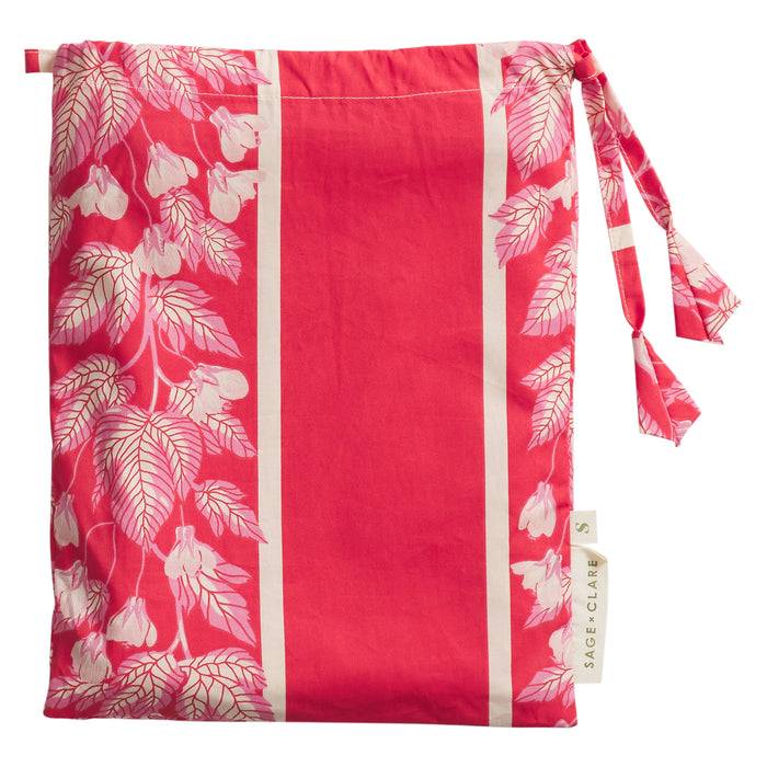 Agata Cotton Quilt Cover - Vermillion Single