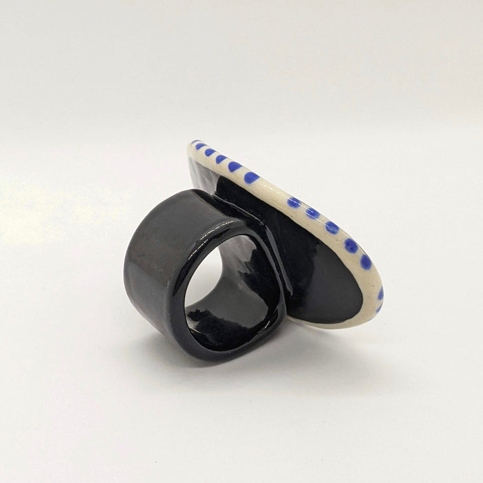 Amy Rogers - Black and White Disc Ring