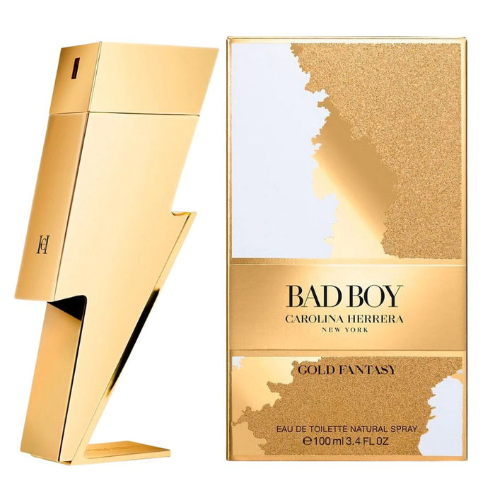 Bad Boy Gold by Carolina Herrera for Men 3.4 oz EDT Spray