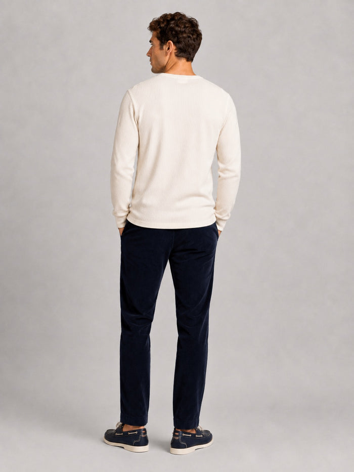 Clean Cut Copenhagen CAL 'GRANDAD' T-SHIRT T-shirts L/S Ecru Melange