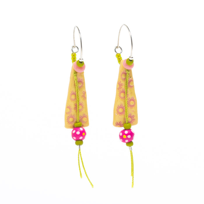Camellia Japonica - Pollen, Pistil, Petal Earrings