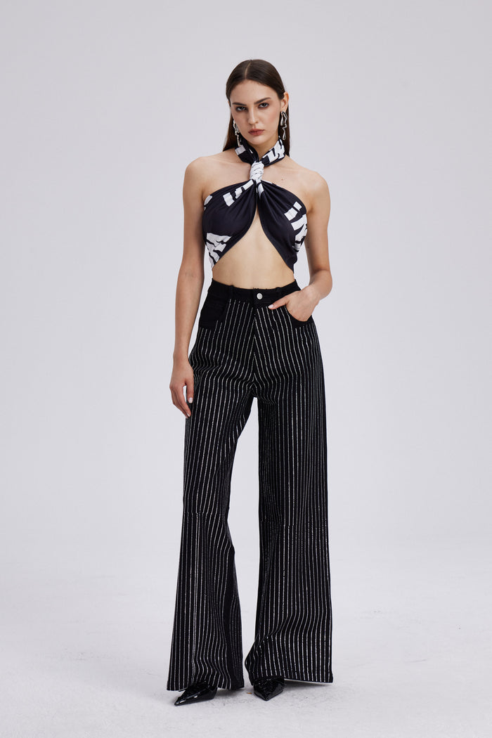 Chaz Stripe Rhinestone Jeans