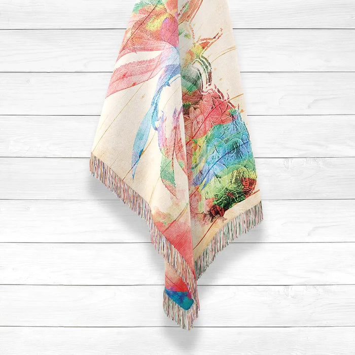 Colorful Pineapple Woven Throw Blanket
