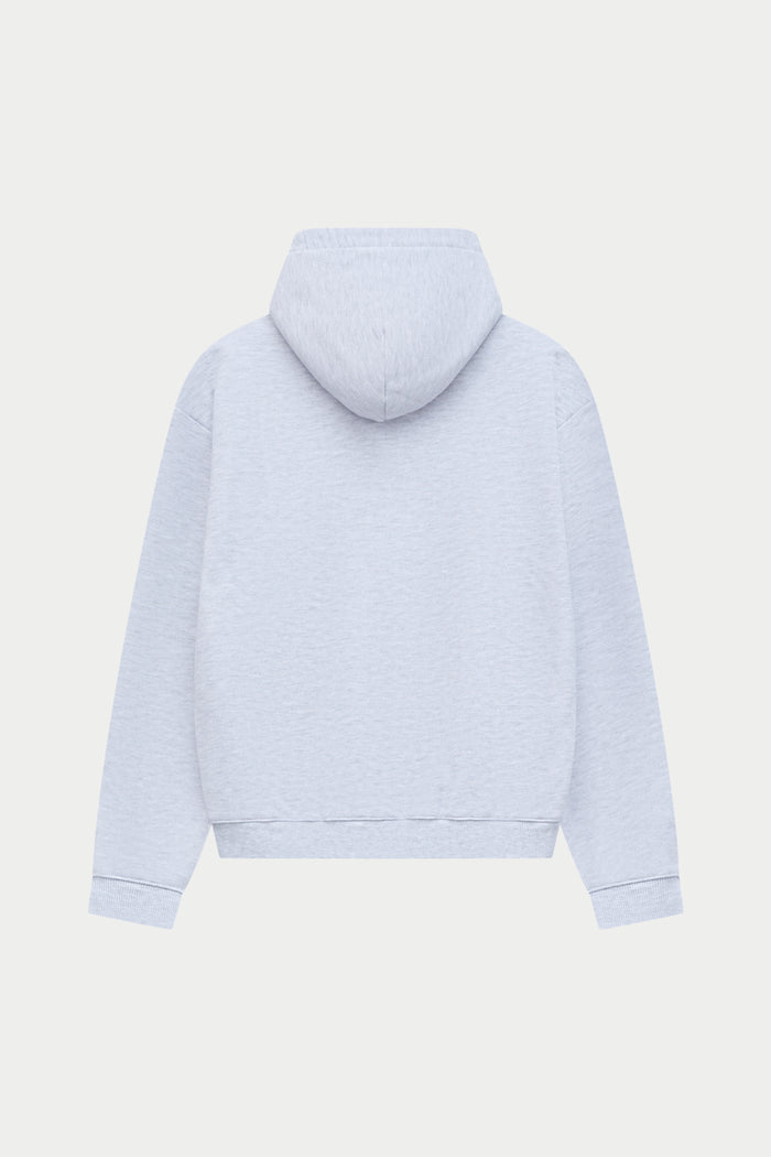 COPYRIGHT ZIP THROUGH HOODIE - GREY MARL