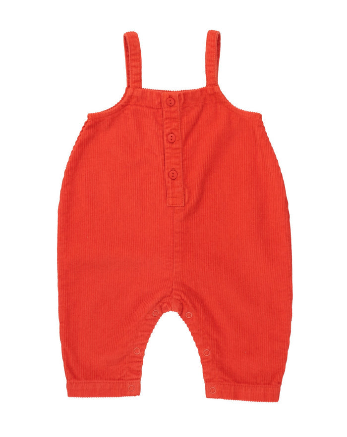 Tiny Cottons Corduroy Baby Dungaree Deep Red