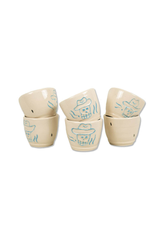 Danny D x INR: Baby Blue Cowboy Cortado Cup - Iron & Resin