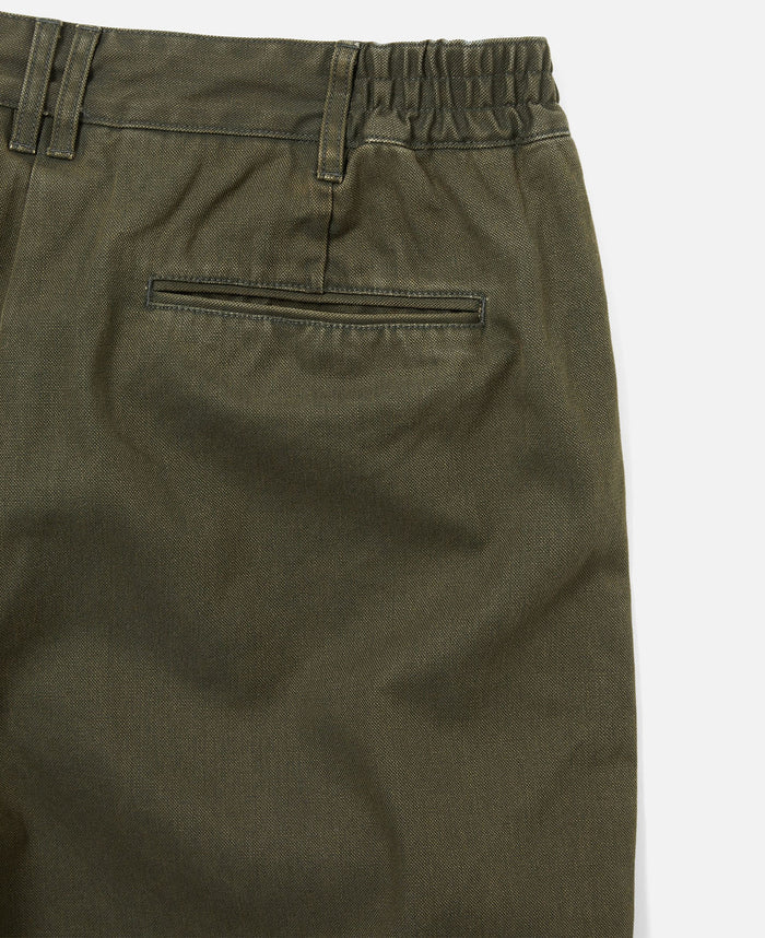 Double Pleated Wide Pants (Olive)