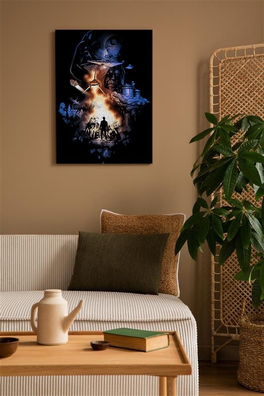 Episode VI: Return Of The Jedi Blue Canvas Print - Heroes & Villains-Star Wars-Wall Decor