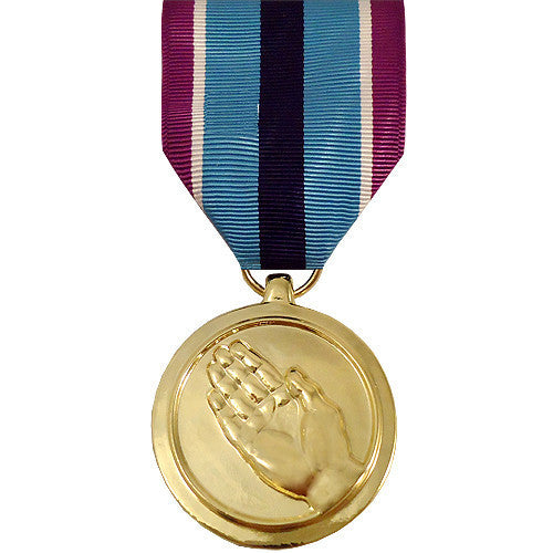 Full Size Medal: Humanitarian Service - 24k Gold Plated