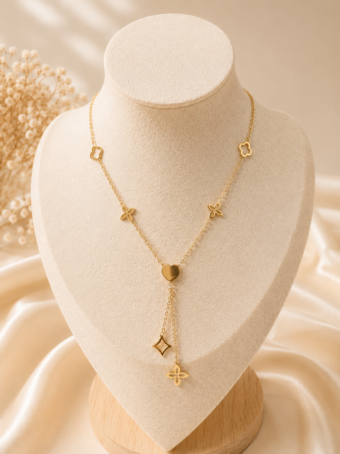 Goldene Charm Halskette