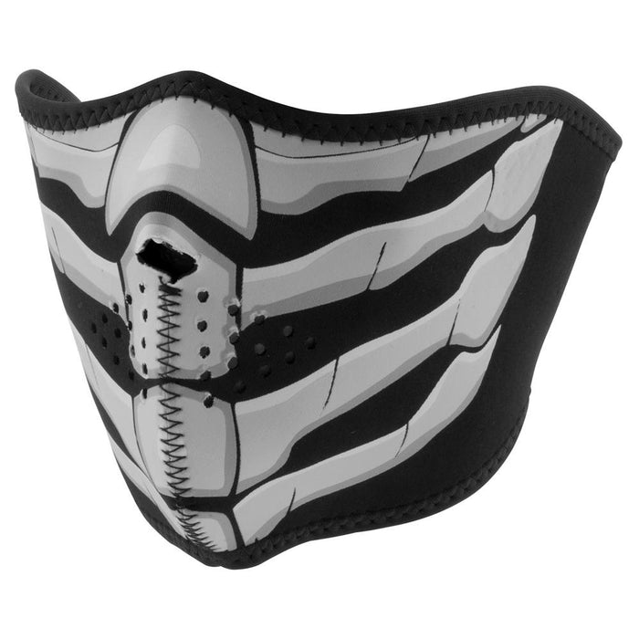 Half Mask G Bone Breath Black: The ZAN Headgear Neoprene Half Face Mask features full coverage of the nose, chin, and cheeks