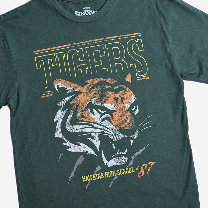 Hawkins Tigers Classic Comfort Tee - Heroes & Villains-Stranger Things-T-Shirt