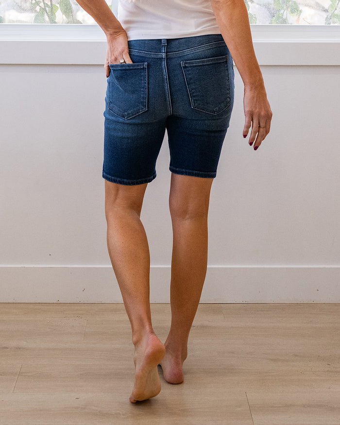 Judy Blue Janelle Non Distressed Bermuda Jean Shorts SALE Judy Blue