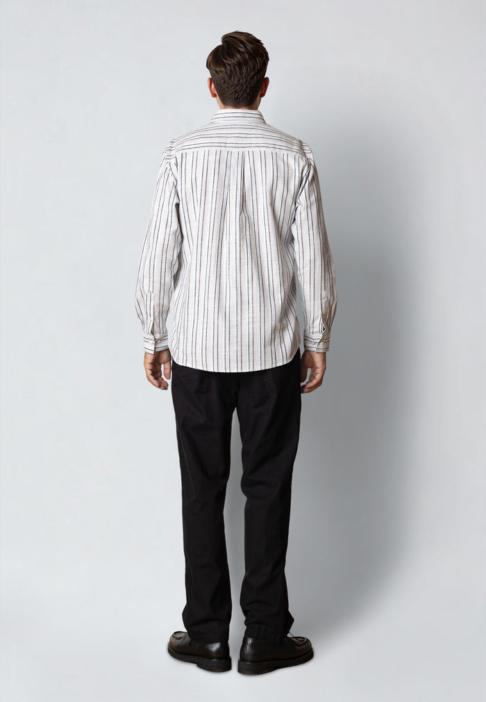 Clean Cut Copenhagen KELVIN STRIPED SHIRT Skjorte L/S Light blue/Violet ice