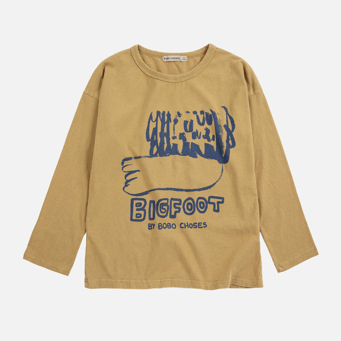 Kids Cotton Bigfoot T-shirt - Khaki