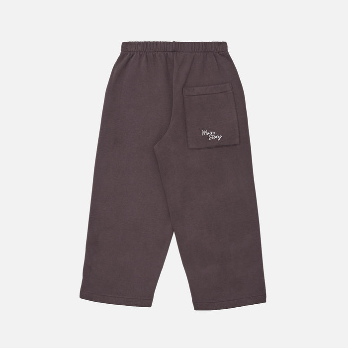 Kids Cotton Fleece Backed Lounge Pants - Dark Cherry