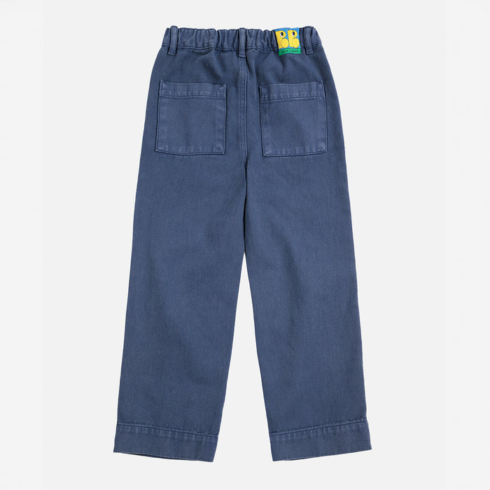 Kids Cotton Mr. Footish Knee Pads Pants - Midnight Blue