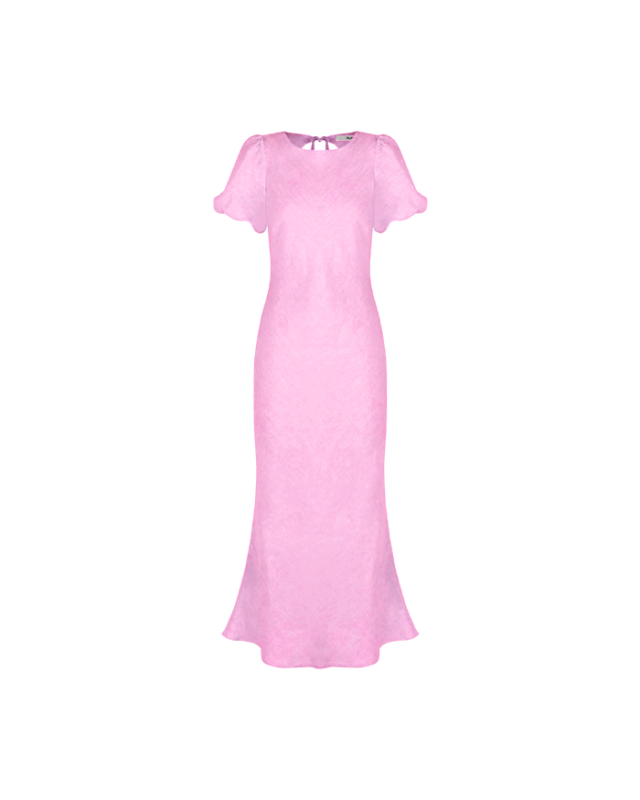 KOS LINEN DRESS PINK