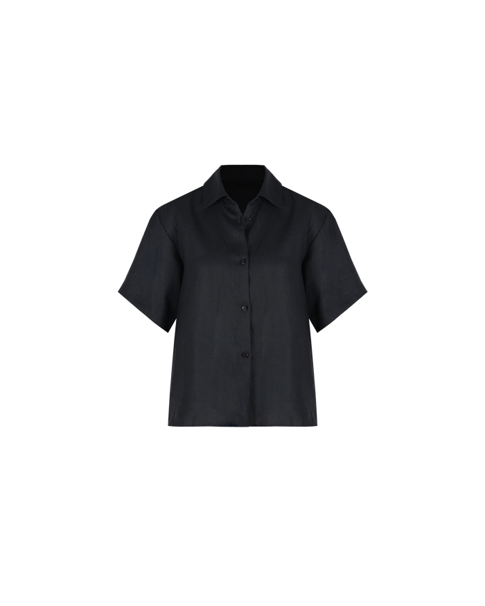 KOS LINEN SHIRT BLACK