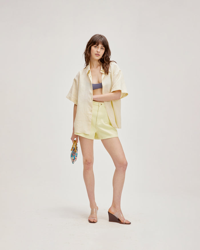 KOS LINEN SHIRT LEMONADE