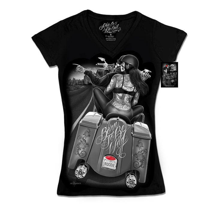 LadiesT-Shirts Born To Be Wild: RODC Born To Be Wild V-Neck5