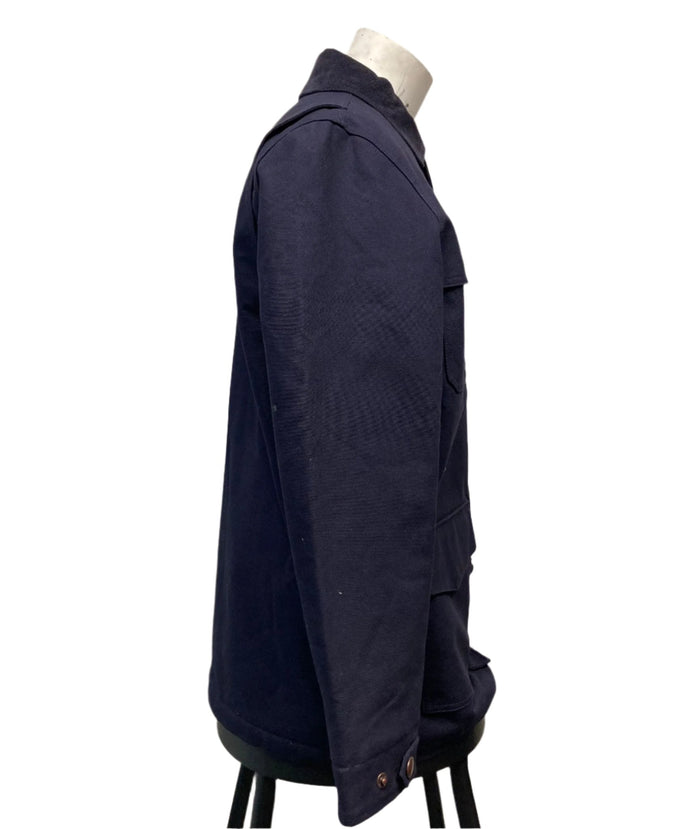 Lands' End Men's Bomber Jacket Navy Zip Up and Snap
