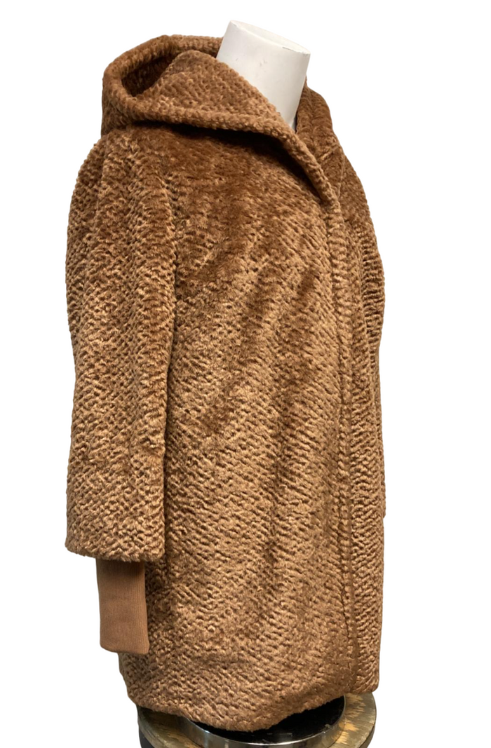 Laurier & Co. Montreal Women’s Faux Fur Long Sleeve Coat – Tan
