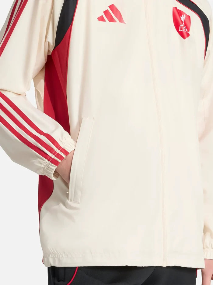 ADIDAS ORIGINALS Liverpool FC UBP Windbreaker "Wonder White" - Windbreakers YAĞMURLUK