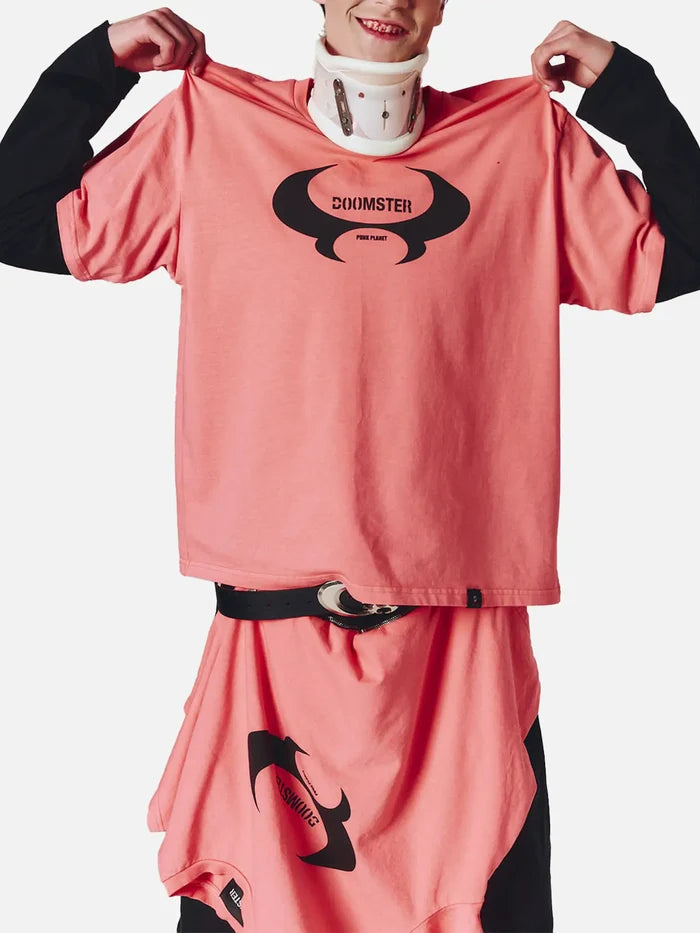 DOOMSTER Logo Tee - Pink - T-SHIRT