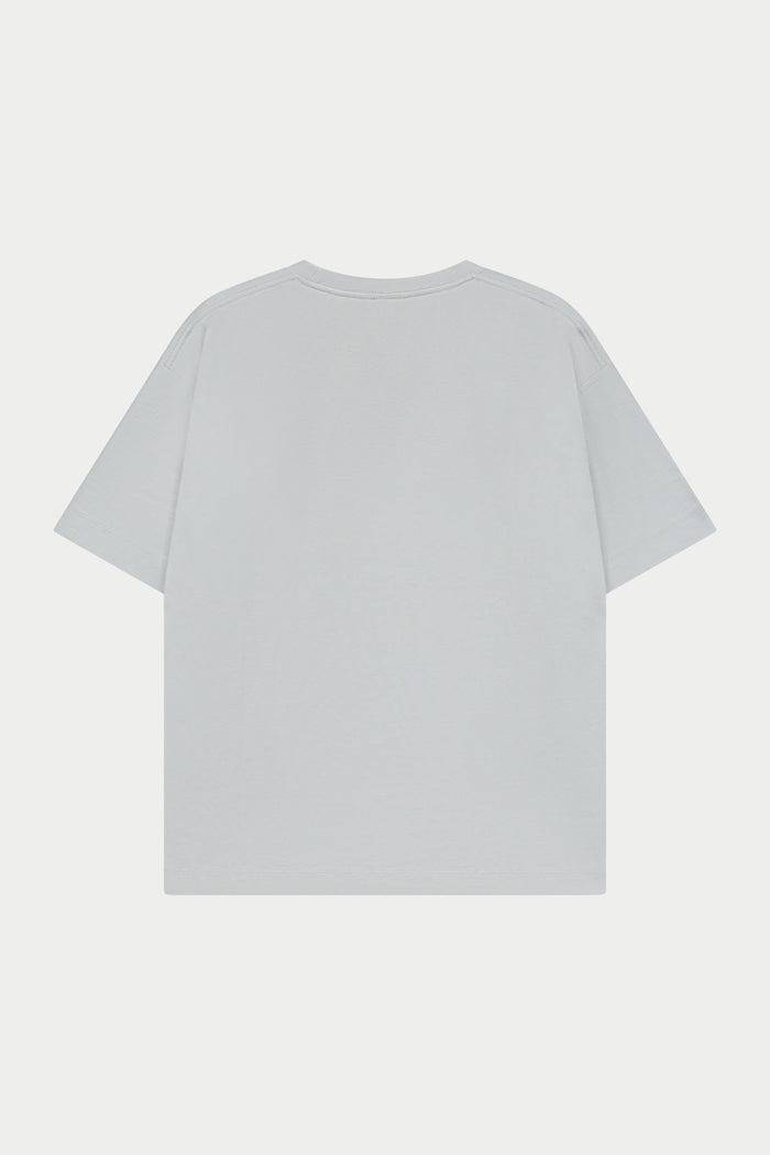 Light grey t-shirt on a white background