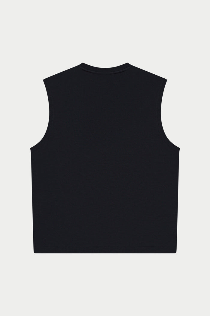 Black vest on a white background