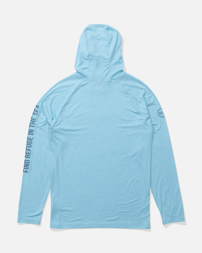 Mariner Hood Tech Tee - Air Blue