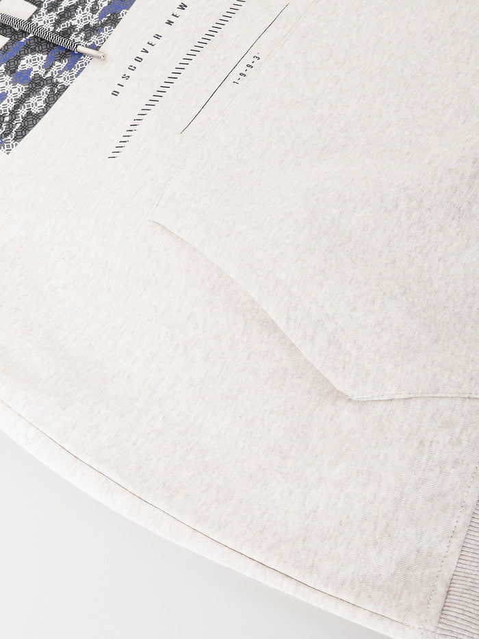 Men Off White Regular Fit Sweatshirt