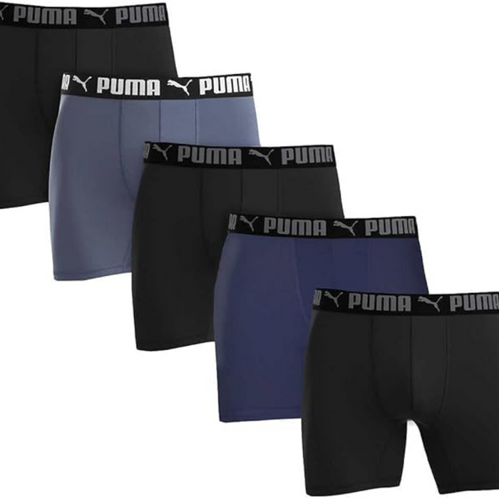 Puma Men's Microfiber Boxer Brief, 5-pack