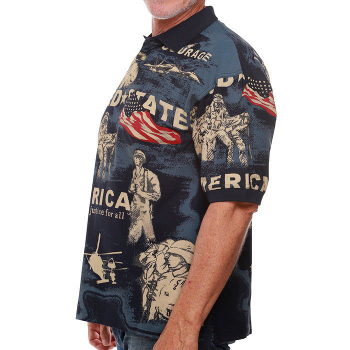 Men's Norman Flag 100% Cotton Polo Shirt - The Flag Shirt