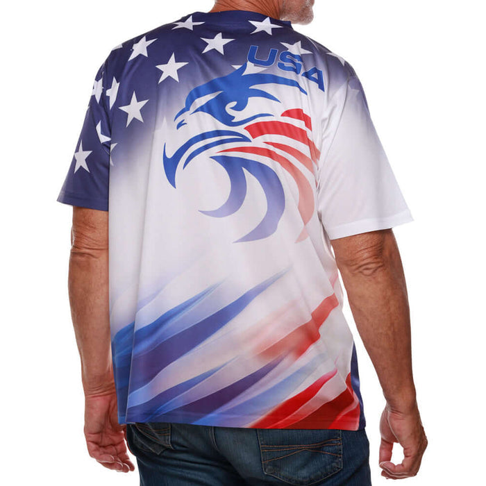Men's Patriotic Eagle USA Quick Dry T-Shirt - The Flag Shirt