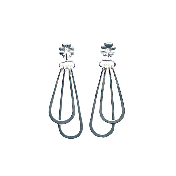 Midi Double Droplet Post Earrings