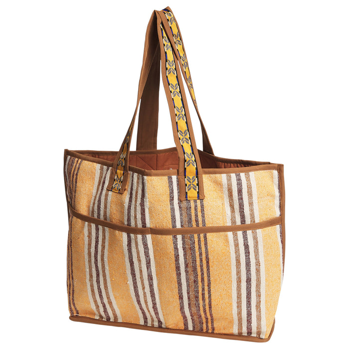 Nicolette Woven Tote Bag - Marigold