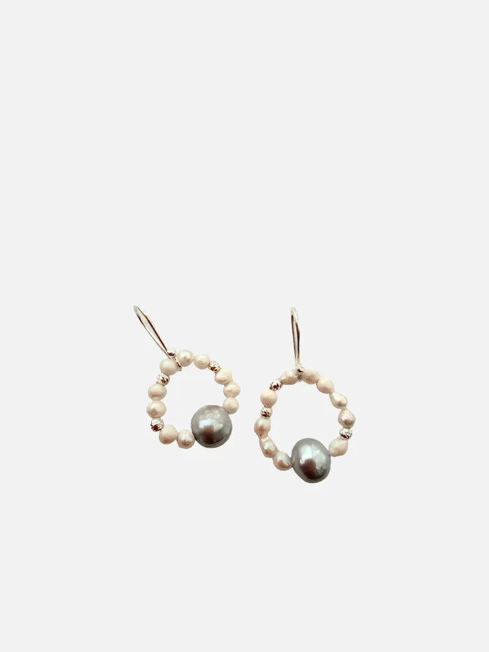 L'ATELIER DES PERLES Nova Barok İncili Gümüş Küpe - Earrings KÜPE
