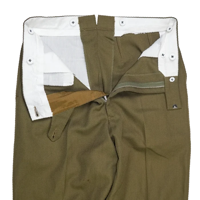 NZ Army 1970s Service Dress Trousers - 80cm, Medium - New Zealand Army Surplus - Dress Trousers