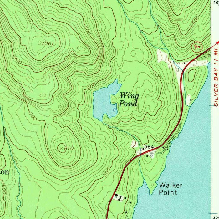 Old Map of Bolton Landing, New York by USGS, 1966 – Lake George & Adirondack Park