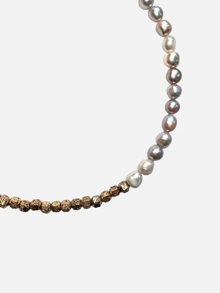 L'ATELIER DES PERLES PerleTrois Doğal Lav Taşlı Barok İncili Kolye - Uncategorized KOLYE