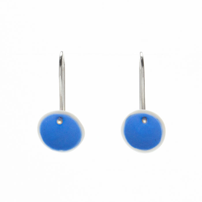 Petite Cobalt Porcelain Earrings
