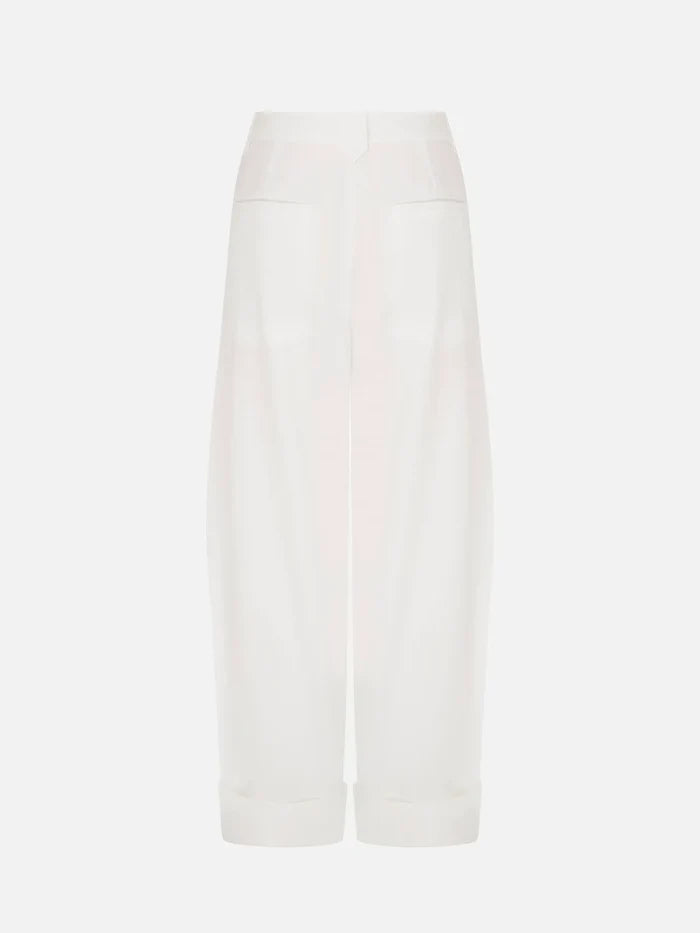 RE2MC Pileli Pantolon - Beyaz - Trousers PANTOLON