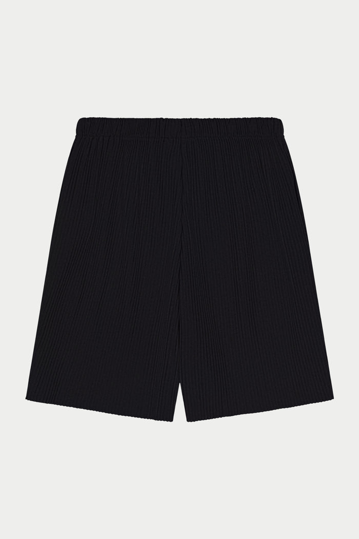 PLISSE SHORTS - BLACK