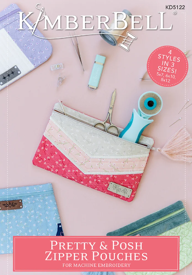 Pretty & Posh Zipper Pouches - Kimberbell Machine Embroidery Pattern CD