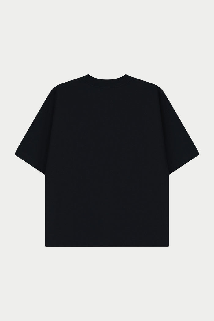 PUFF PRINT EMBLEM T-SHIRT - BLACK