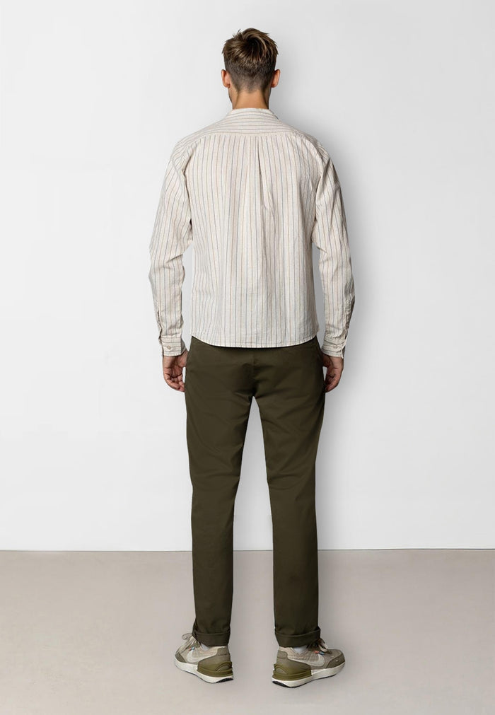 Clean Cut Copenhagen RAN LINEN SHIRT Skjorte L/S Light beige striped